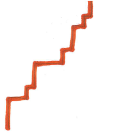 Aufsteigende Treppe _ Strichzeichnung