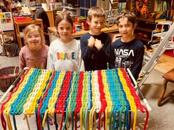 Weben im Kindergarten